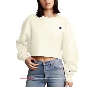 Pale Yellow Vintage Champion Crewneck